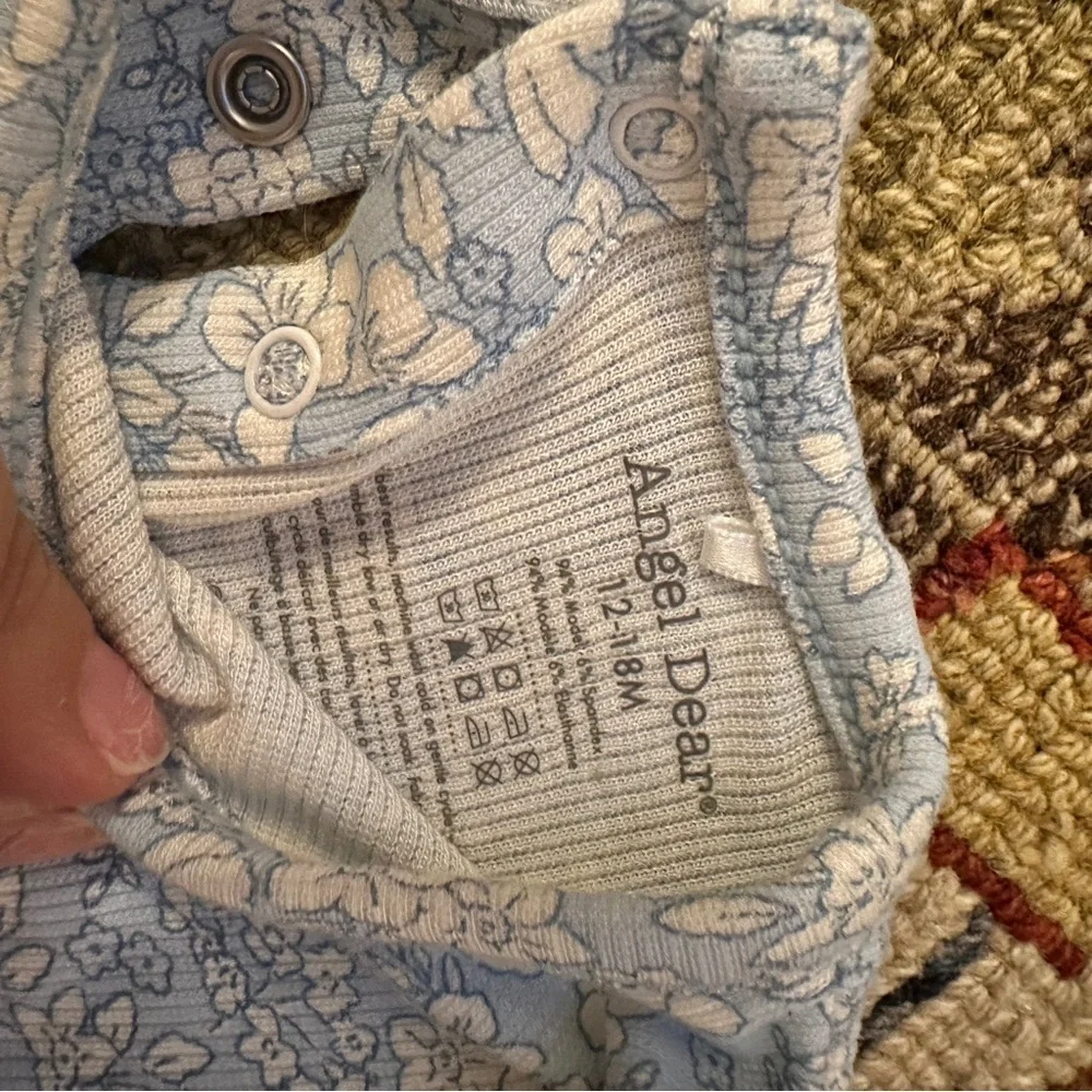 Angel Dear Floral Ruffle Onesie and Bloomer Set sz 18-24 MO